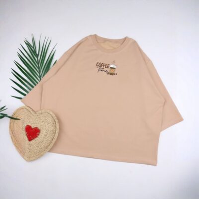 تیشرت دورس باکسی coffee