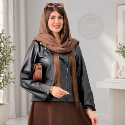 کت چرم زنانه آستین زیپ